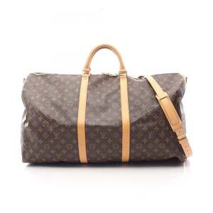LOUIS VUITTON Brown Monogram Leather Boston Bag